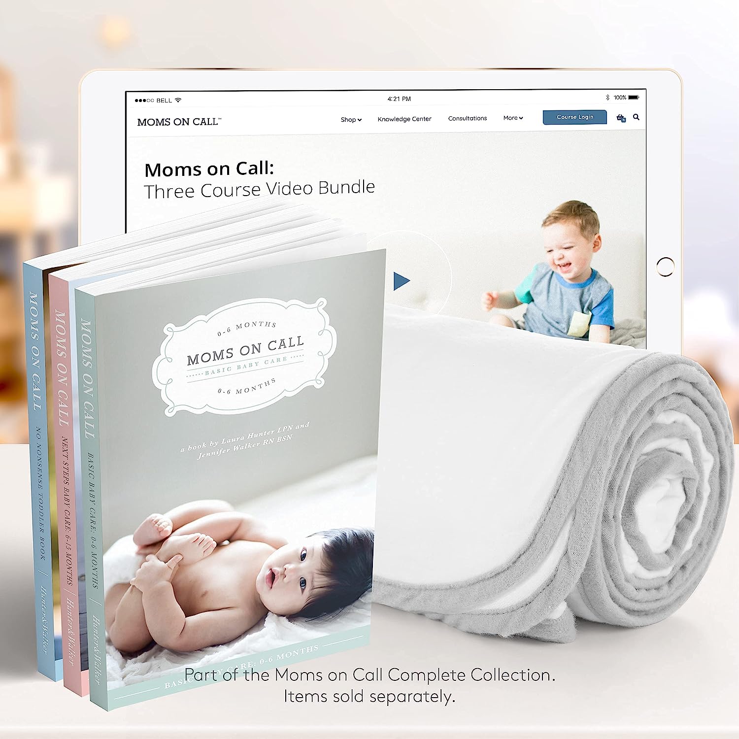 MOMS ON CALL Baby Swaddle 0-3 Months Newborn, Essential Swaddle Blanket | 48X48 | Cotton (Modern White) - Image 6